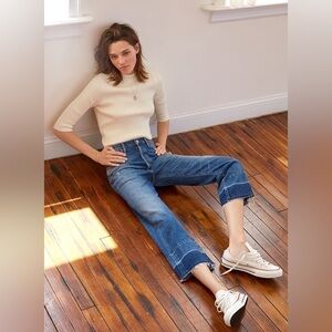 Citizens of Humanity Cora Crop Relaxed Undone Hem in Fade Out Jeans